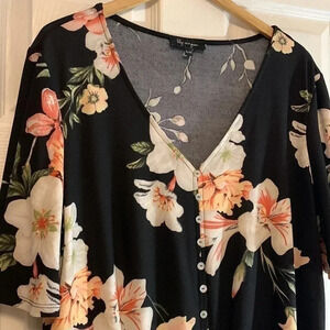 Black  floral XL